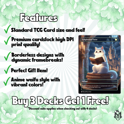 Millicent Spirit Tribal Proxy Commander Deck, 100 Cards + 6 Free Tokens | Cute Custom Full Art | MuraProxyArt