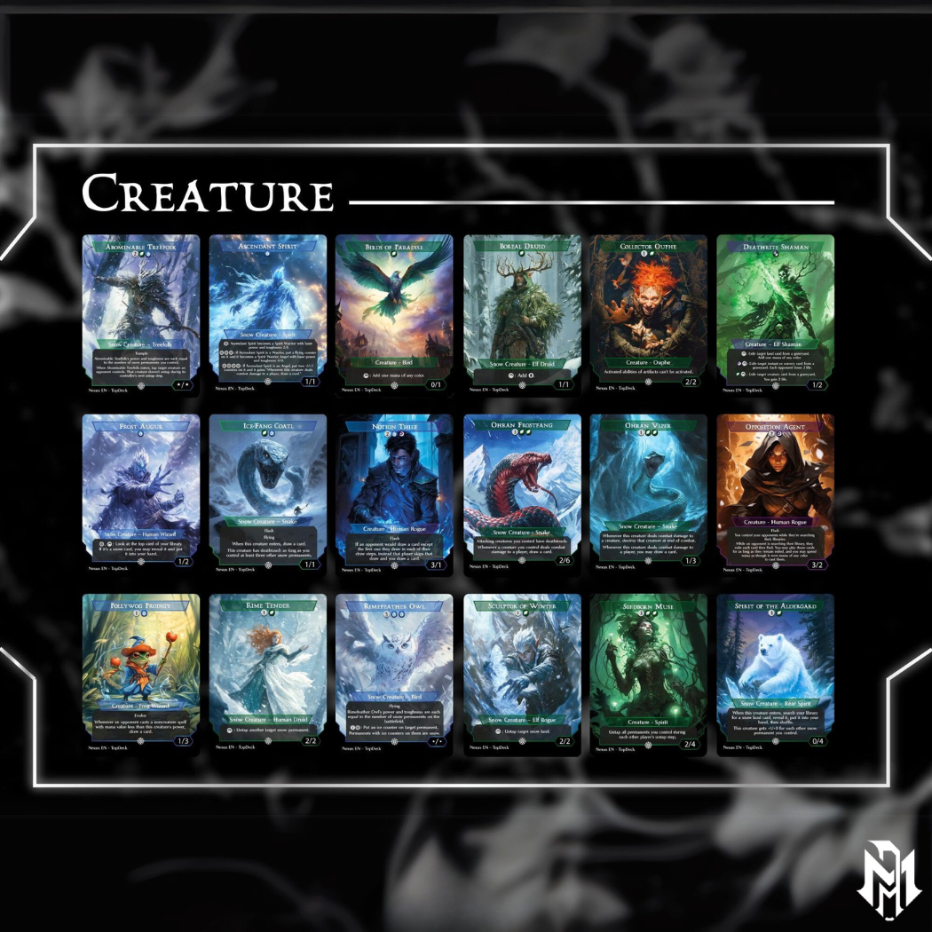 Jorn Deep Winter - Commander EDH Deck - With Tokens - MTG Full Proxy Deck, Altered Cards cEDH