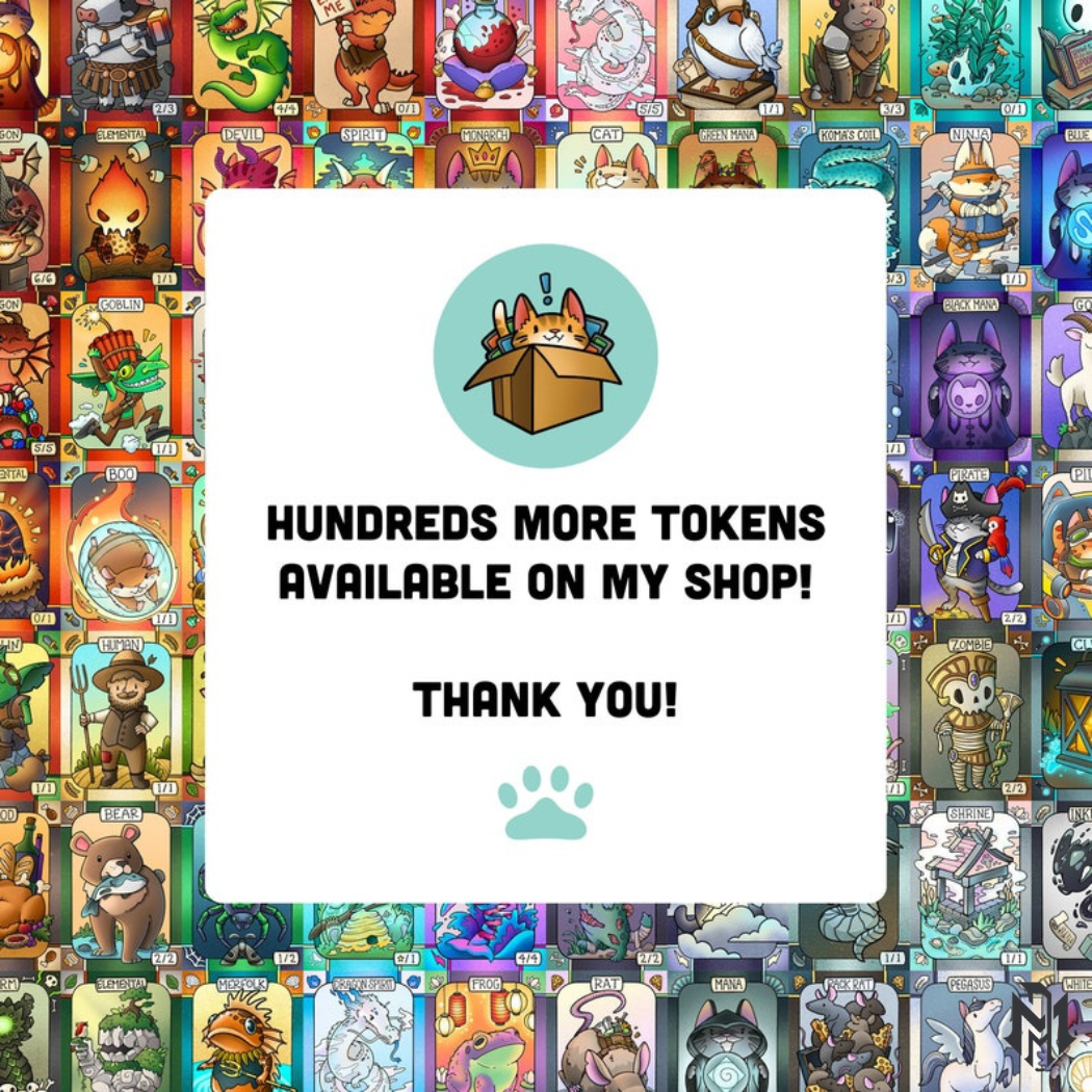 Set of 10 Bloomburrow 1/1 Copy Tokens // Illustrated Cards for Magic the Gathering