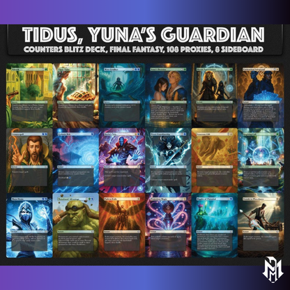 Tidus, Yuna's Guardian, Combo Blitz Counters Deck, Custom EDH Deck, Custom FF Deck, Counters Combo Deck, 108 Proxy cards