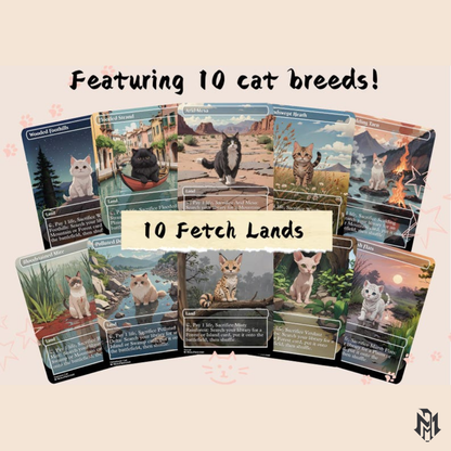 50 Land Bundle - Cute Proxy | Dual Bond Triome Fetch Shock | Custom Alter Full Art Card | Commander EDH | MuraProxyArt