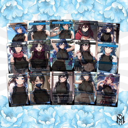Yuriko, the Tiger's Shadow Anime Style Waifu Commander Deck Special Edition Custom Fanmade Deck High Quality Cards 108 Cards