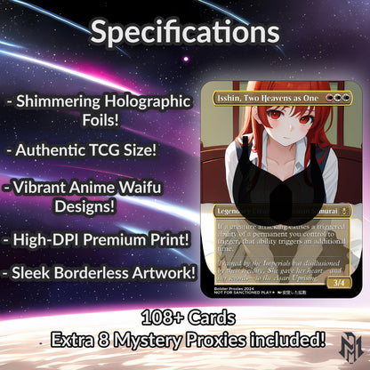 The Ur-Dragon Anime Style Waifu Commander Deck Special Edition MTG Proxy Deck High Quality Cards 108 Cards