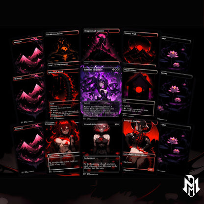 Burn Commander Deck The Lord of Pain Complete EDH Deck Proxy Deck
