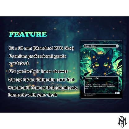Arahbo Cat Tribal EDH Proxy Deck | Anime Custom Art, Foil Options, Budget MTG Commander Deck + 9 Chibi Tokens