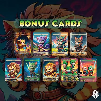 Cat Commander Tribal Deck, High Quality MTG Proxies for Commander EDH, Arahbo, Roar or the World Full 100 Card Deck with Custom Art + Bonus